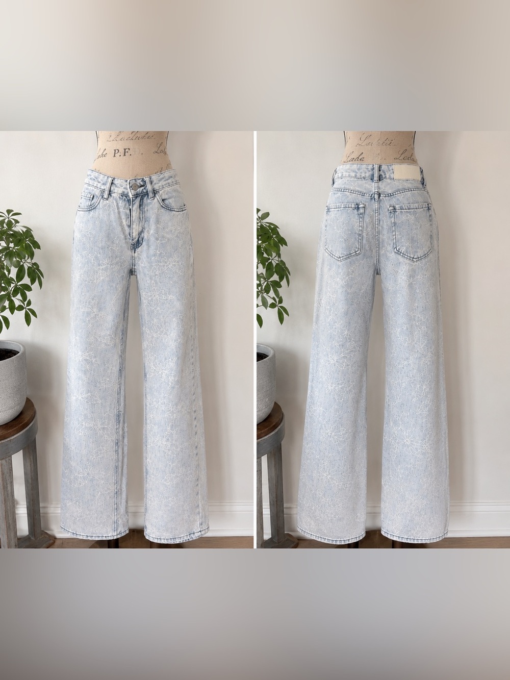 PacSun Butterfly Print Jeans 90’s Boyfriends fit– Size 22 (00-0/ XS)